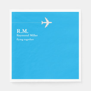 Airline Pilot Aero Azure Blue Pappersservett