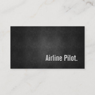 Airline Pilot Coola Black Metall - enkelhet Visitkort