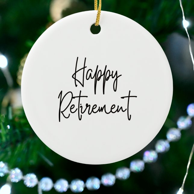 Airline Pilot Retirement Photo Blue Ivory Stripes Julgransprydnad Keramik (Skapare uppladdad)