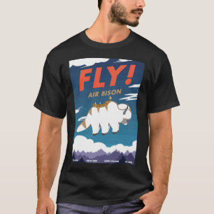 Airline Poster Fly Luft ranch ridskola T Shirt