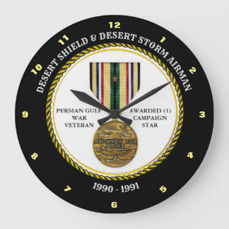 AIRMAN 1 STAR/DESERT SHIELD & STORM STOR KLOCKA