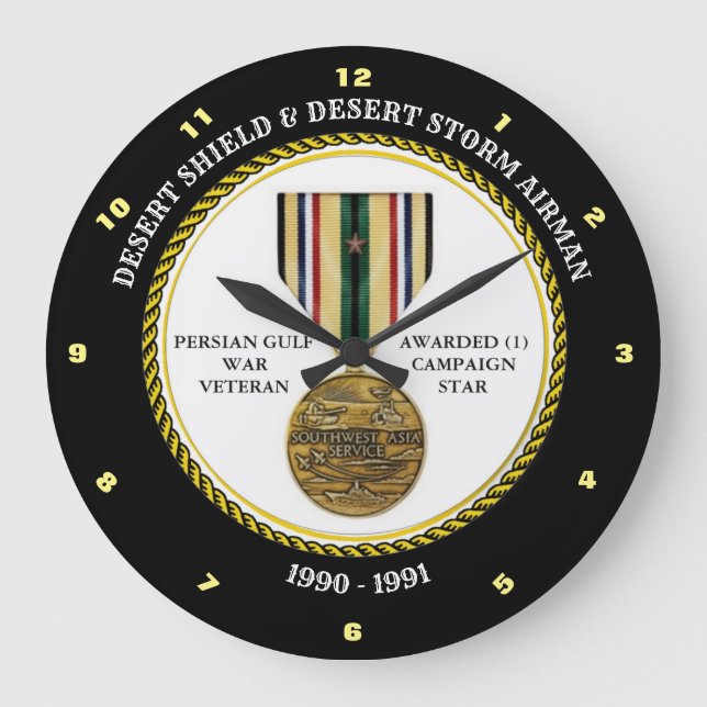 AIRMAN 1 STAR/DESERT SHIELD & STORM STOR KLOCKA (Framsida)