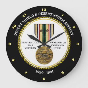 AIRMAN 2 STARS/DESERT SHIELD & STORM STOR KLOCKA