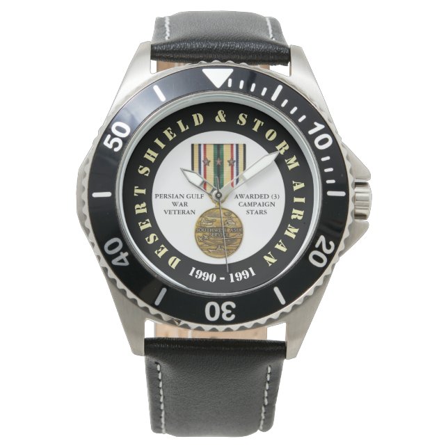 AIRMAN 3 KAMPANJ STARS ökenstorm Armbandsur (Framsida)