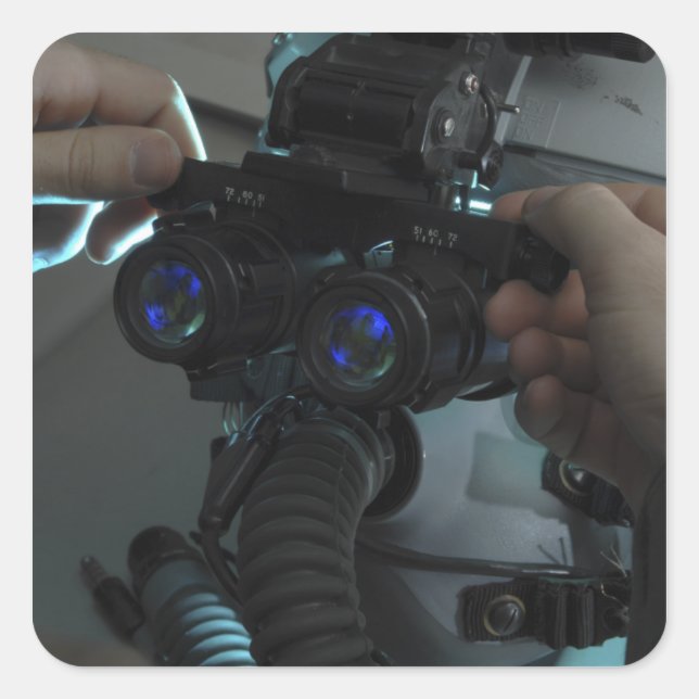 Airman justerar ögonområdet fyrkantigt klistermärke (Framsida)