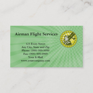 Airmanflyg servar visitkorten visitkort