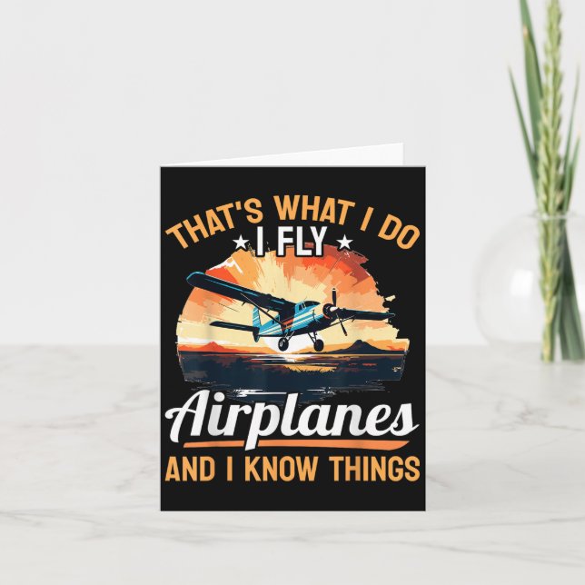 Airplane Aircraft Lot - That's What I Do I Fly Air Kort (Framsida)