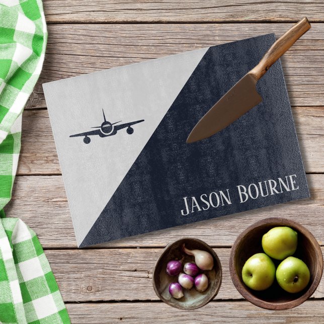 Airplane Blue and White Aviation Personalized  (Skapare uppladdad)