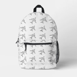 Airplane Pattern Backpacks