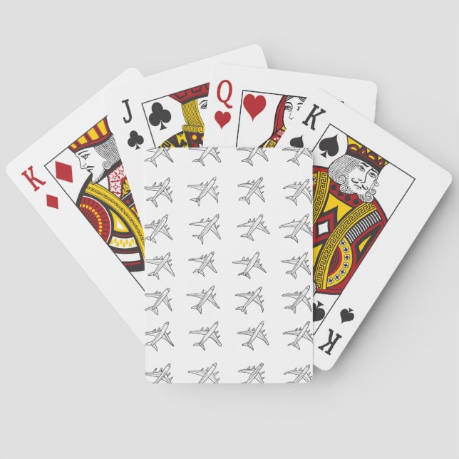 Airplane Pattern Playing Cards Casinokort (Baksidan)