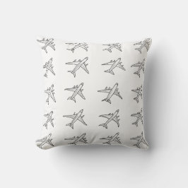 Airplane Pattern Throw Pillows Kudde