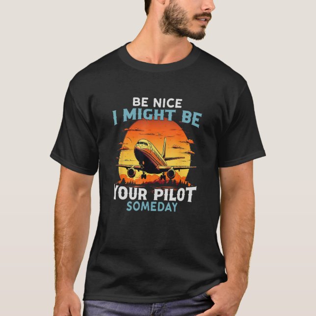 Airplane Pilo For Men Women  Saying Pilot Dad T Shirt (Framsida)