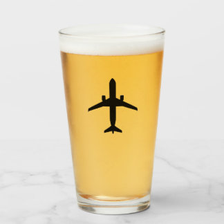 Airplane Pint Glass Glaskopp
