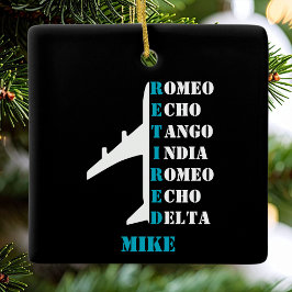 Airplane Retired Nato Phonetic Alphabet Aviation Julgransprydnad Keramik