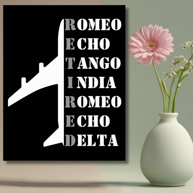 Airplane Retired Nato Phonetic Alphabet Aviation Poster (Skapare uppladdad)