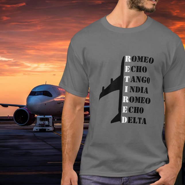 Airplane Retired Nato Phonetic Alphabet Aviation T Shirt (Skapare uppladdad)