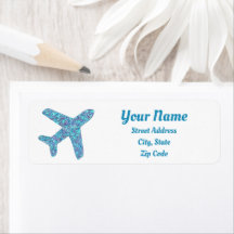 Airplane Return Address Labels