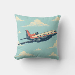 Airplane Throw Pillow Kudde