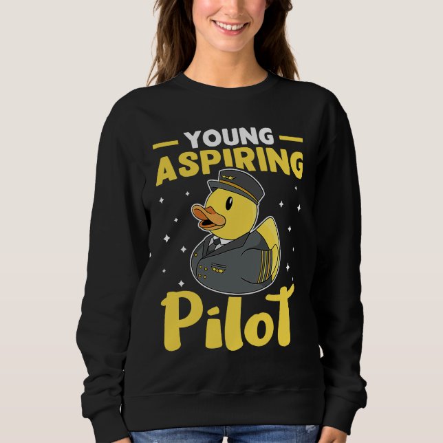 Airplane Young Aspiring Pilot T Shirt (Framsida)