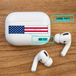 Airpods Pro Fodral Decorative Skin - American Flag Klistermärken