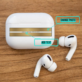 Airpods Pro Fodral Decorative Skin - Guld Klistermärken