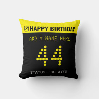 Airport Flight Board Birthday Throw Pillow Kudde
