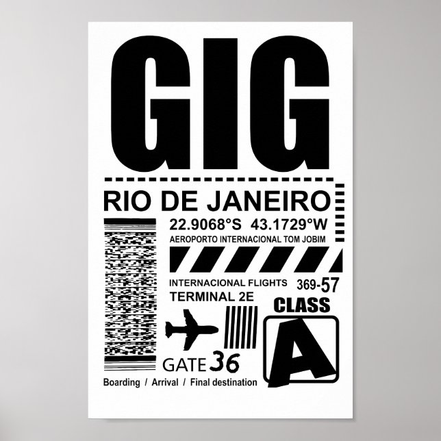 Airport Rio de Janeiro GIG Poster (Framsidan)