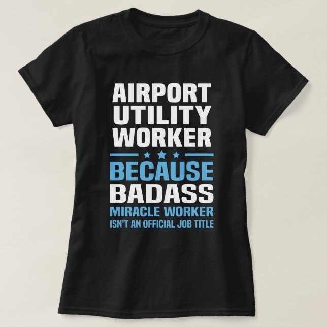 Airport Utility Worker T Shirt (Design framsida)
