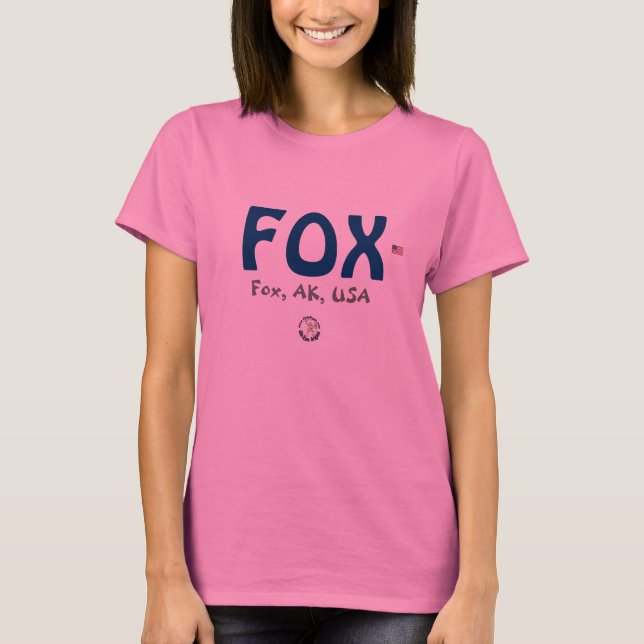 AirportFun flaggaRÄVrosa Tee Shirt (Framsida)