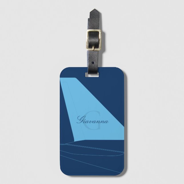 Airpplane Tail Fin Luggage Tag Bagagebricka (Framsida vertikal)