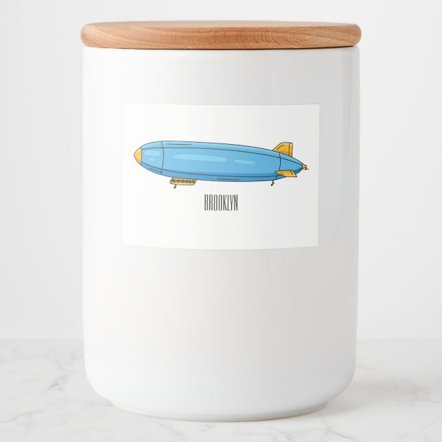 Airship cartoon illustration mat etiketter (Framsida)