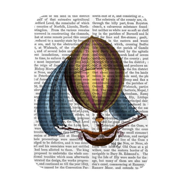 AirShip med blå segel Magnet (Vertikal)