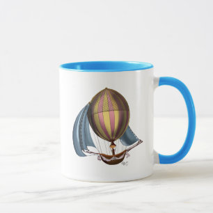 AirShip med blå segel Mugg