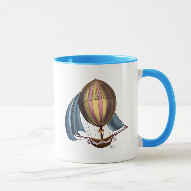 AirShip med blå segel Mugg (Höger)