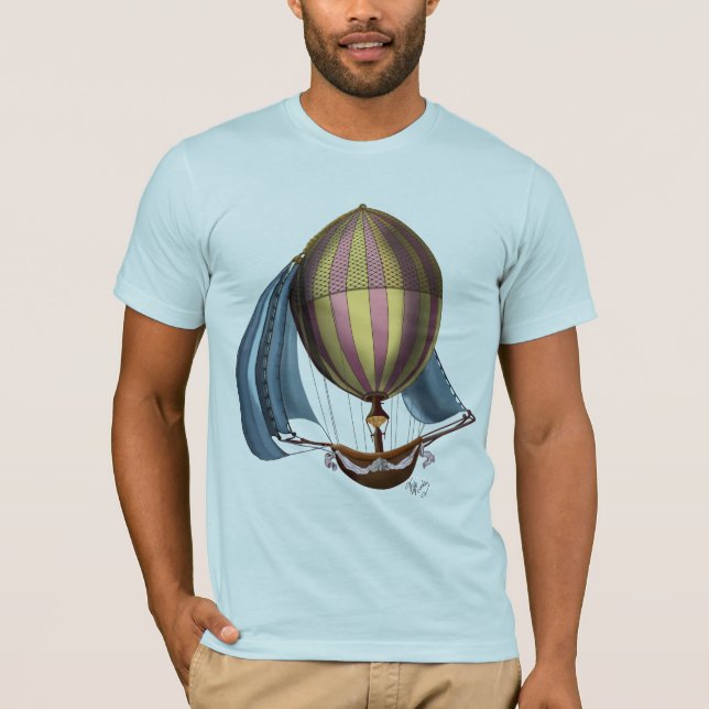 AirShip med blå segel Tröja (Framsida)
