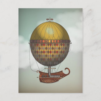 Airship Nautisme Steampunk som flyger Maskin Vykort