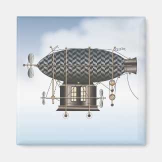 Airship Petite Noir Steampunk som flyger Maskin Magnet