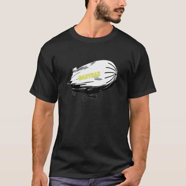 Airship Zeppelin Flight Badyear Blimp T Shirt (Framsida)