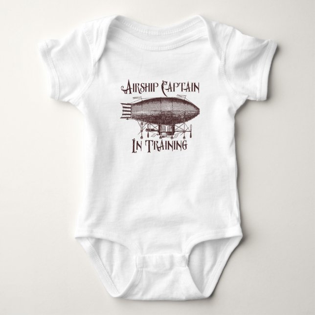 Airshipkapten i utbildning, Steampunk för barn T-shirt (Framsida)