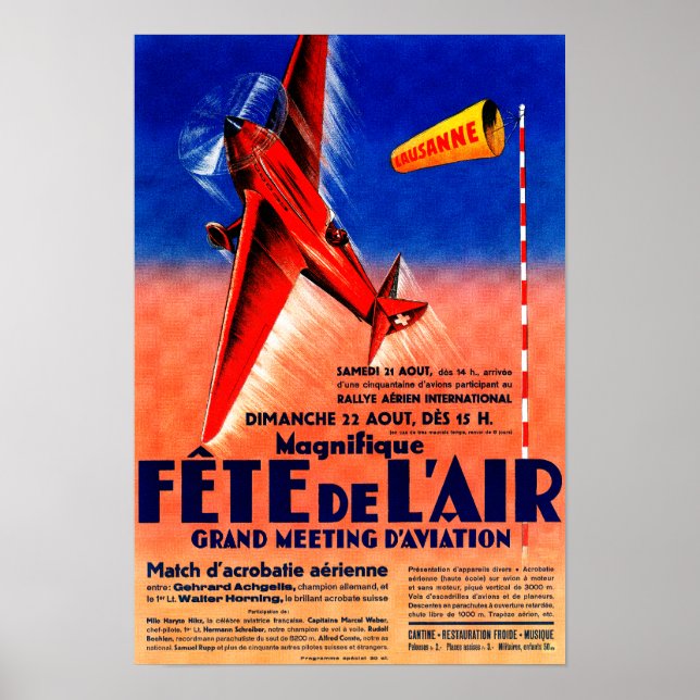 Airshow Featating Haryse Hilsz Promotional Poste Poster (Framsidan)