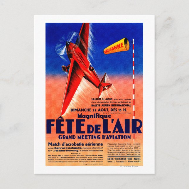 Airshow Featating Haryse Hilsz Promotional Poste Vykort (Framsida)