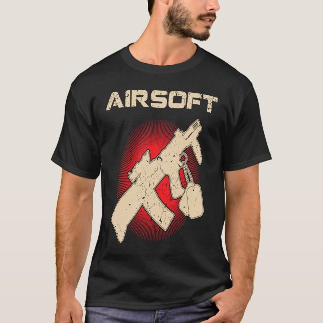 Airsoft Airsoft Marker Militär look T Shirt (Framsida)