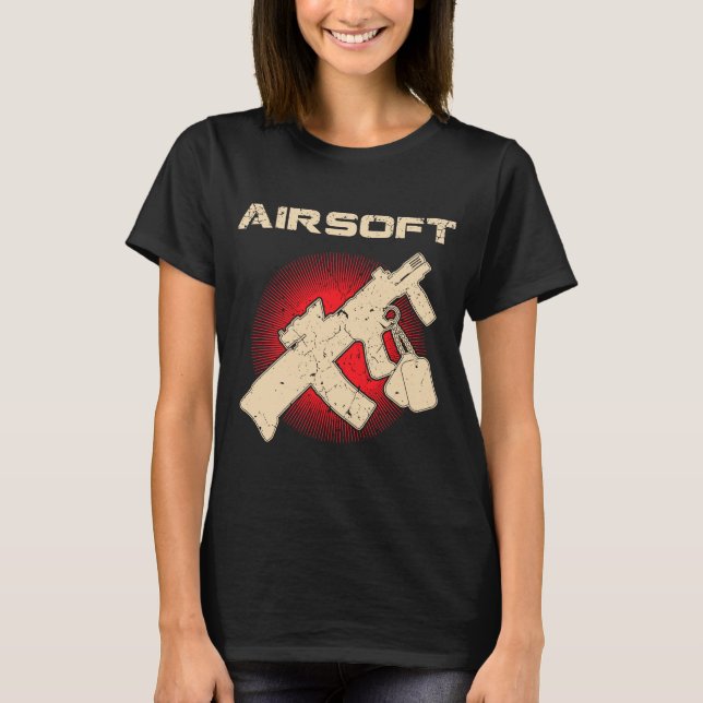 Airsoft Airsoft Marker Militär look T Shirt (Framsida)