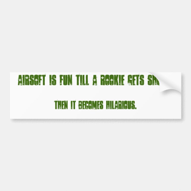 Airsoft är den roliga kassalådan som en rookie får bildekal (Framsidan)