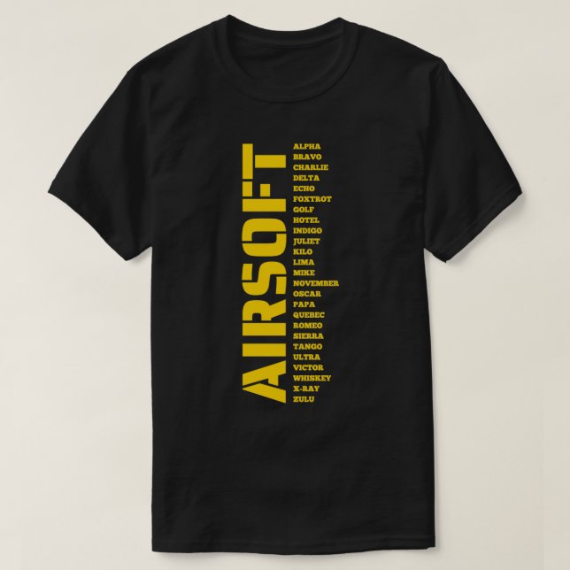Airsoft callsign A to z Airsoft by Design Speciali T Shirt (Design framsida)