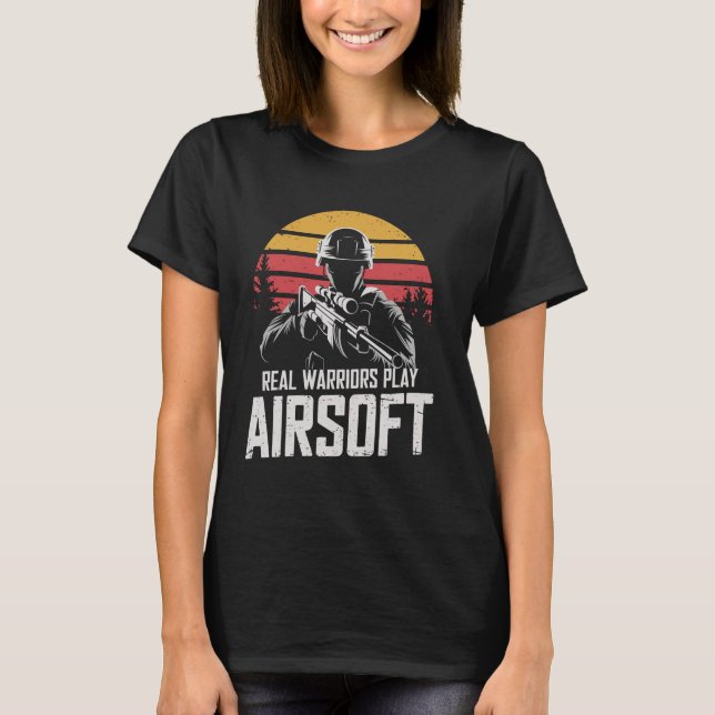Airsoft Funny MilSim Paintball taktical Gear Softa T Shirt (Framsida)