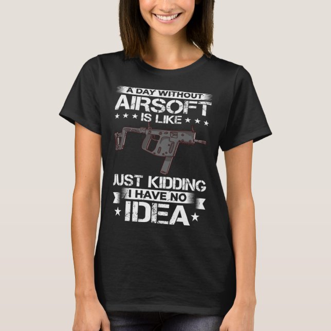 Airsoft Gun Game Shooting Training Player Airsofti T Shirt (Framsida)