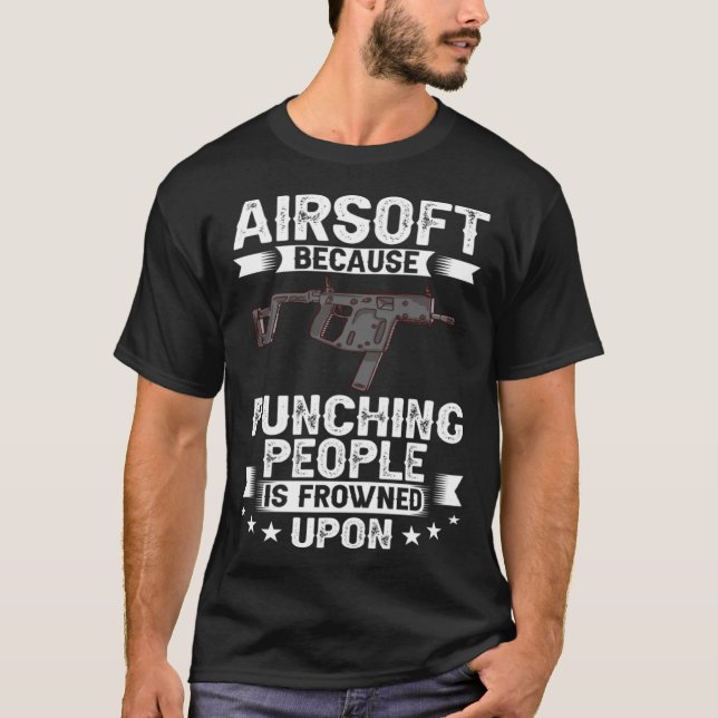 Airsoft Gun Game Shooting Training Player Airsofti T Shirt (Framsida)