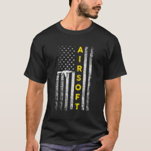 Airsoft Gun Patriotic Airsoft United Stater Flagga T Shirt
