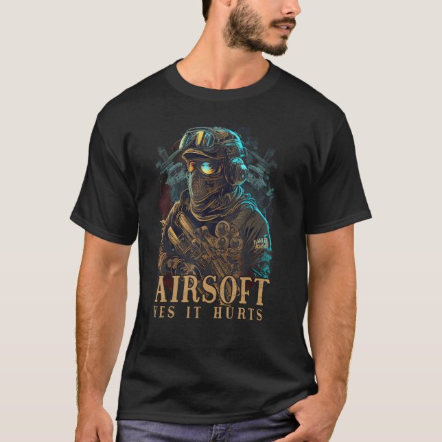 Airsoft Paintball Combat Sport Graphic Teesfor Men T Shirt (Framsida)